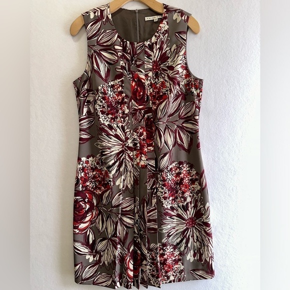 Revolve Trina Turk Spellbound Floral Haze Sleeveless Dress in Taupe 8 - Picture 2 of 8